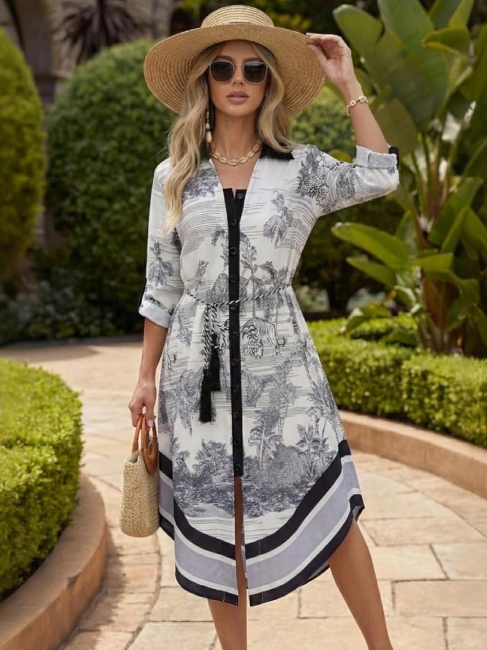 Chicme toile  Cover-Up Shirt Dress Sz. S
